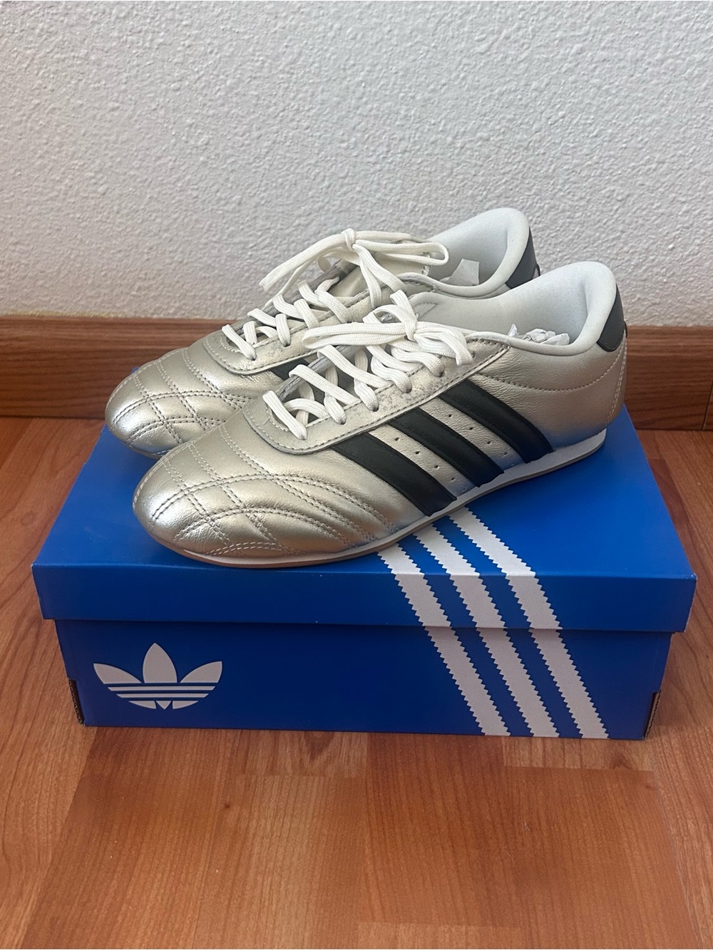 Adidas taekwondo lace silver metallic sneakers